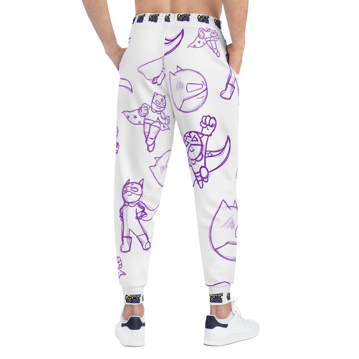 Cosmic Cat Sketch Joggers