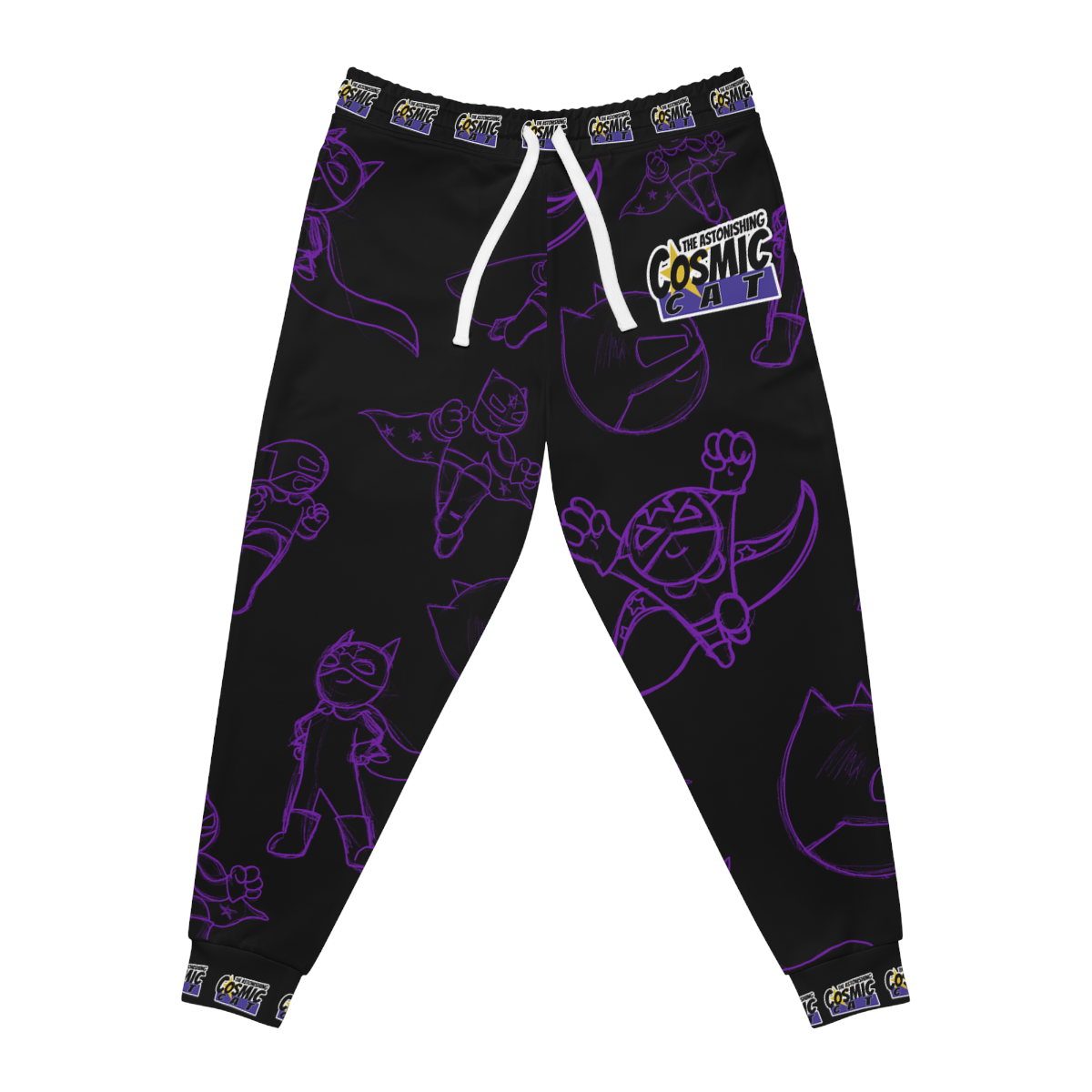 Cosmic Cat Sketch Joggers