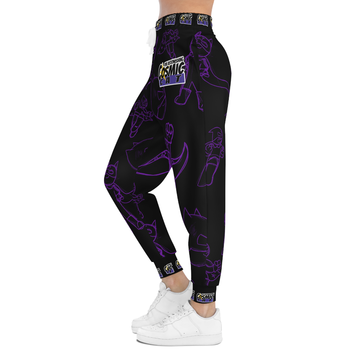 Cosmic Cat Sketch Joggers