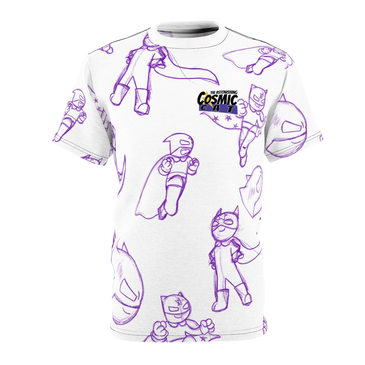 Cosmic Cat Sketch T-shirt